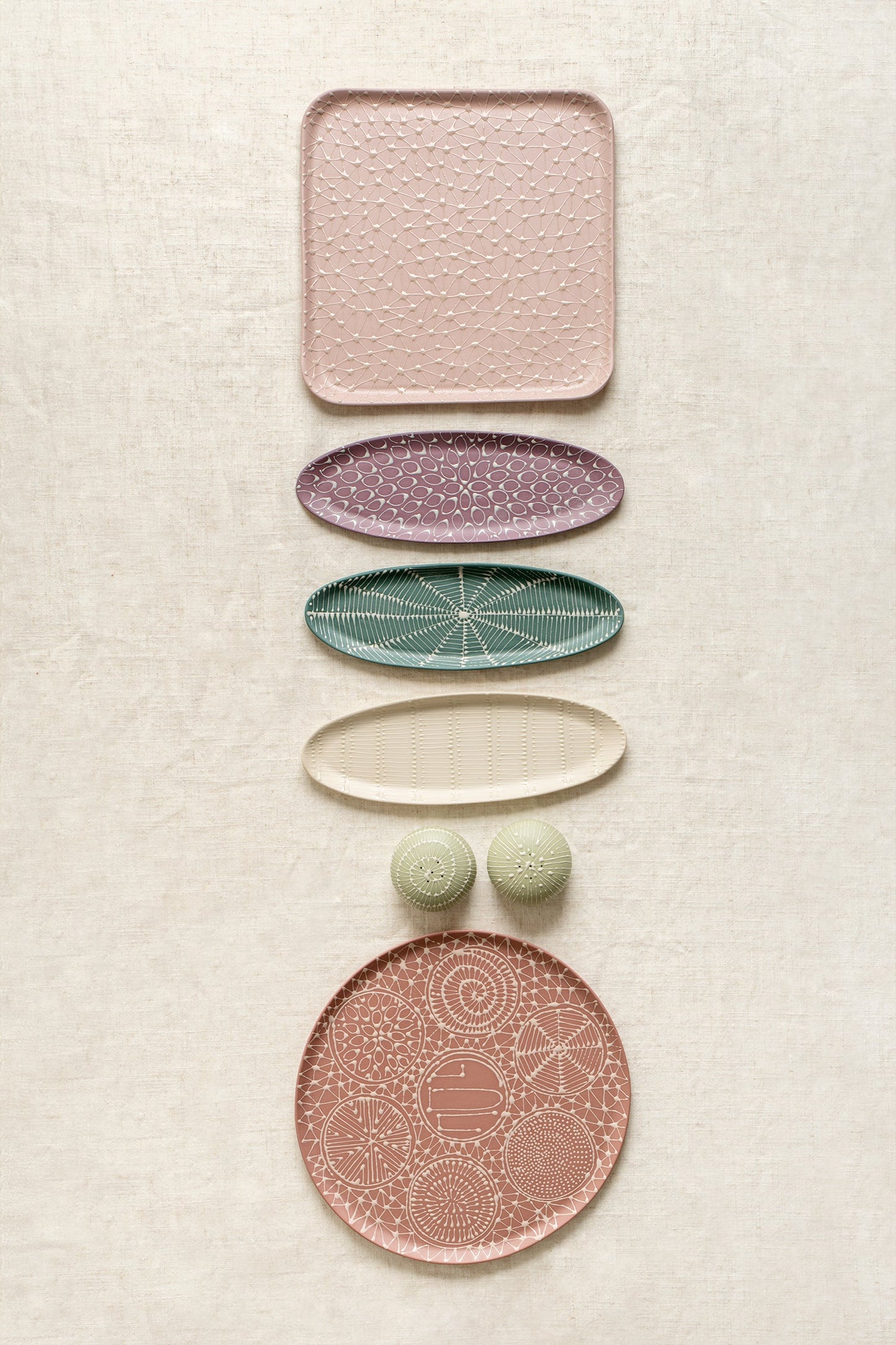Matza Tray | Blush with Cream Stars