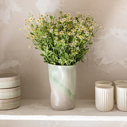 Medium Ceramic Vase Quiet Flow - Dead Sea