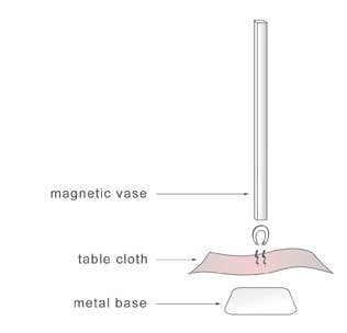 Magnetic Vase - Set of 5 Vases: Silver