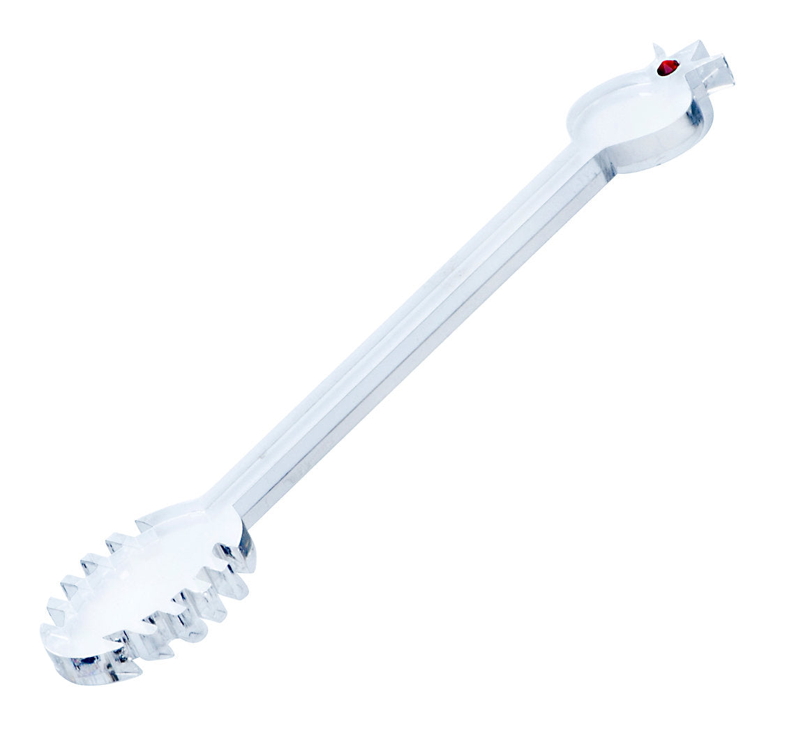 Elegant Honey Dipper – Burgundy Crystal Handle