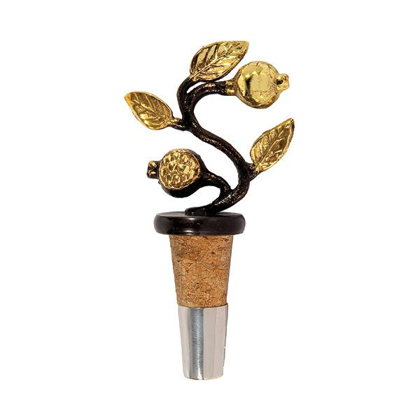 Wine Bottle Stopper – Copper with Pomegranate Design