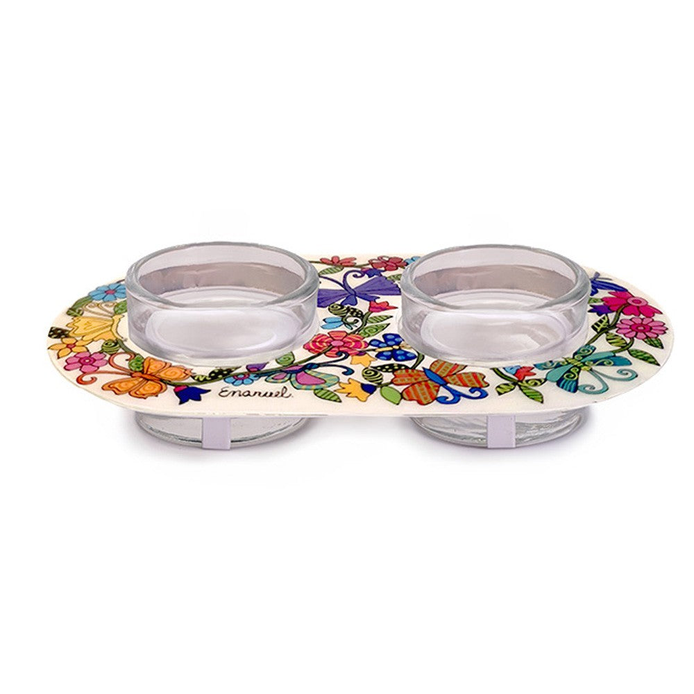 Double Tea Light Candle Holder – Butterfly