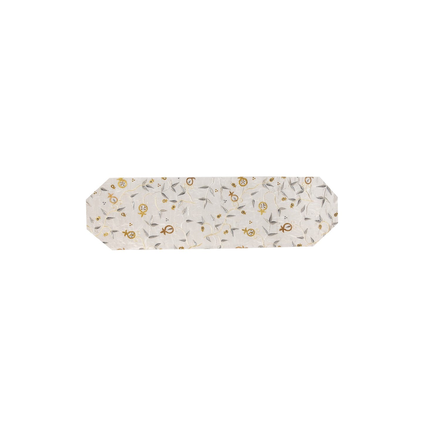 Table Runner – Pomegranates – Silver & Gold - 100 cm (39.4")