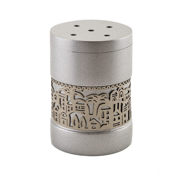 Silver Salt Shaker with Jerusalem Design