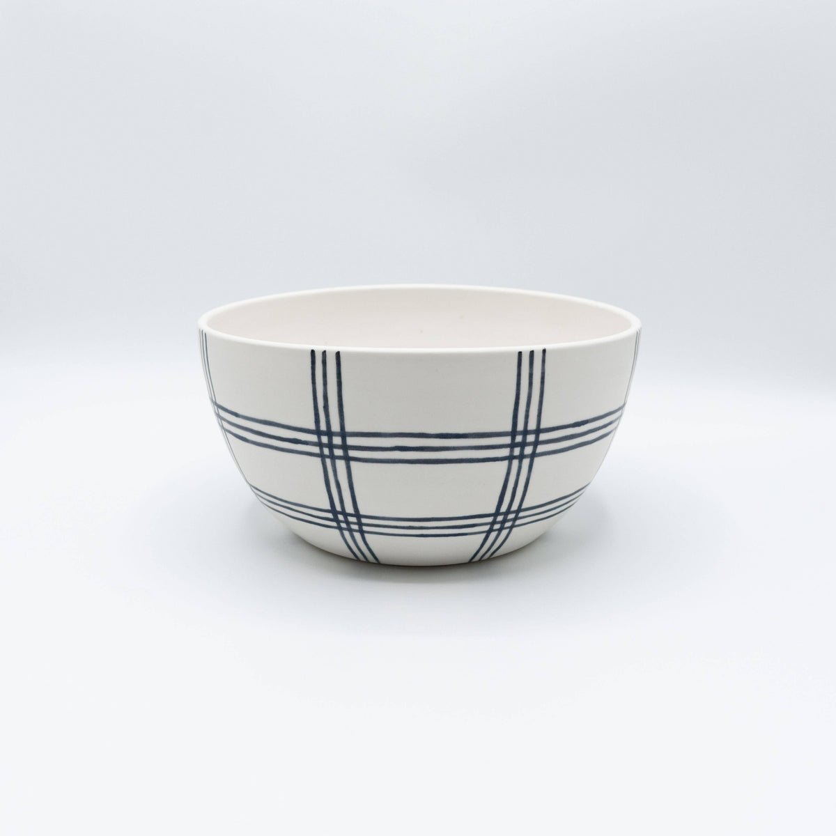Serving Bowl: White Lines
