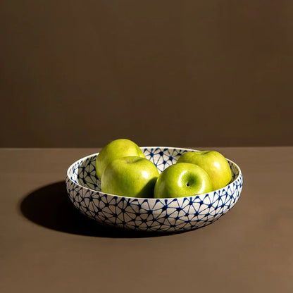 Serving Bowl | White with Blue Stars