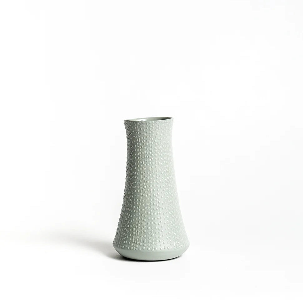 Tall Mini Vase | Pebble Gray with Gray Stars