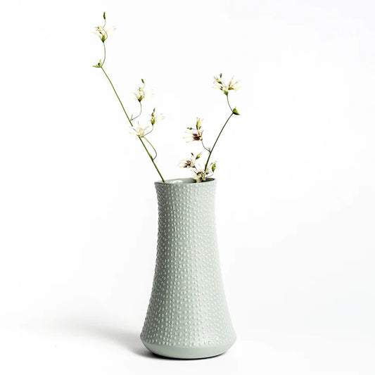Tall Mini Vase | Pebble Gray with Gray Stars