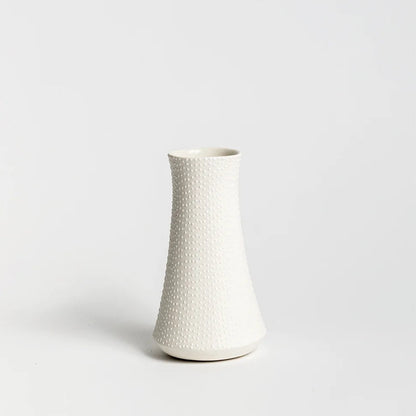 Tall Mini Vase | White with White Stars