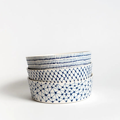 Serving Bowl | White with Blue Stars