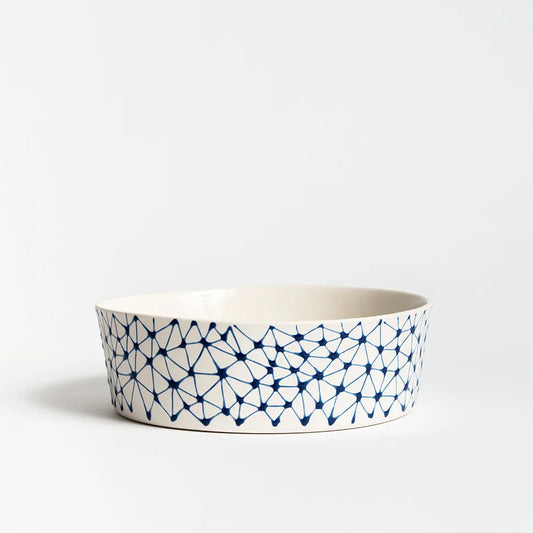 Serving Bowl | White with Blue Stars