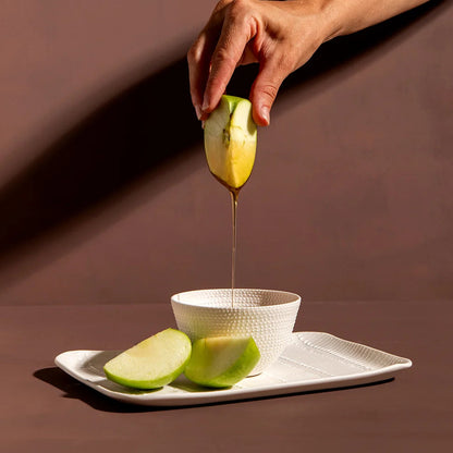 Honey Bowl | White with White Pattern