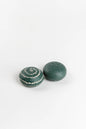 Salt and Pepper Shakers | Pine Green with Beige Spiral and Stars