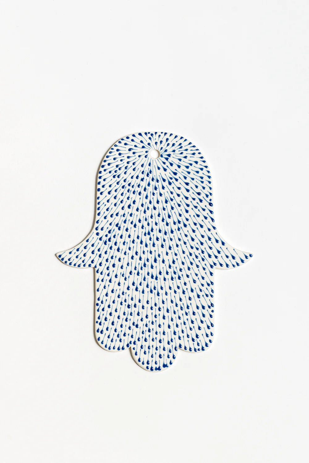 Hamsa | White with Blue Rain Drops