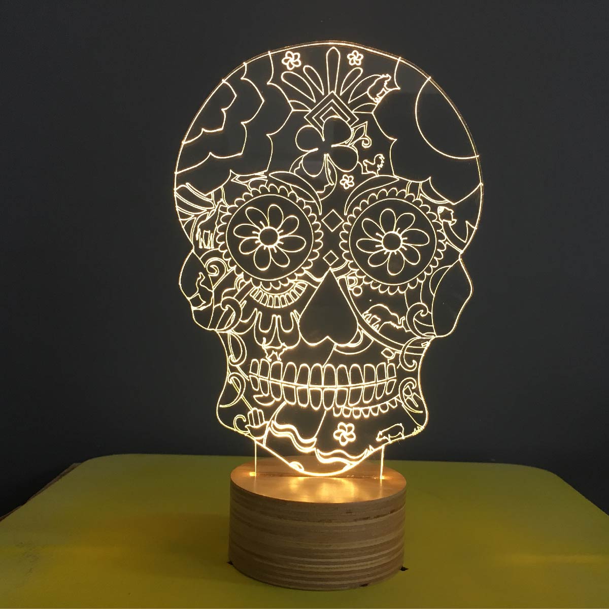 FLORAL SKULL Led Lamp