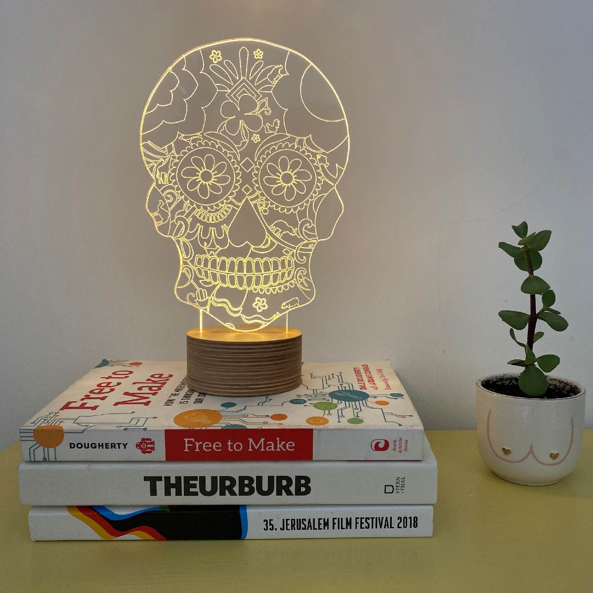 FLORAL SKULL Led Lamp