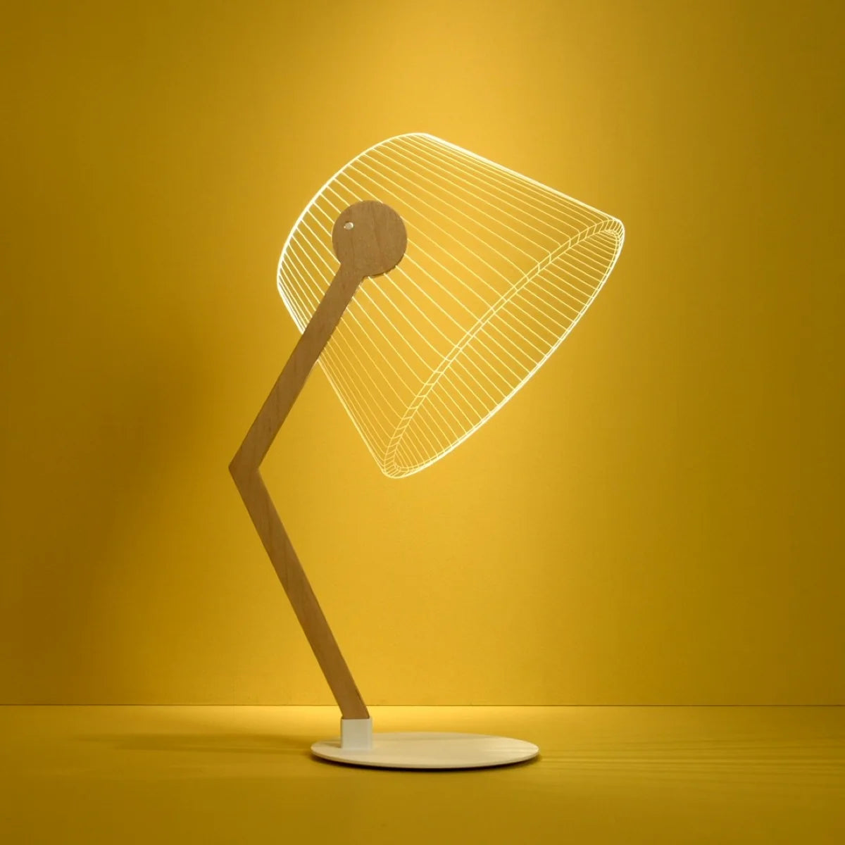 Wood & White Ziggi Led Lamp