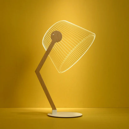 Wood & White Ziggi Led Lamp