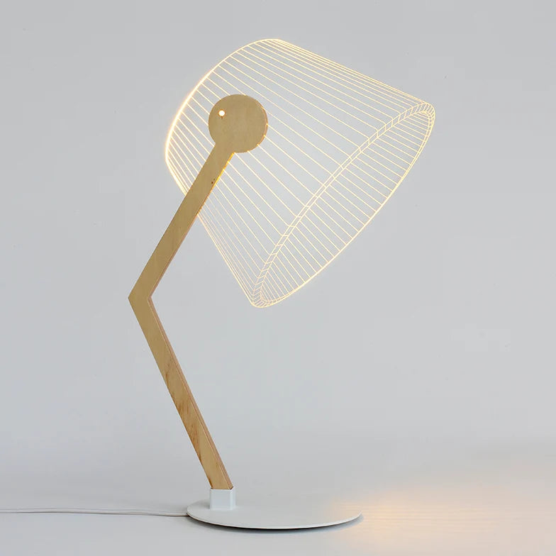 Wood & White Ziggi Led Lamp