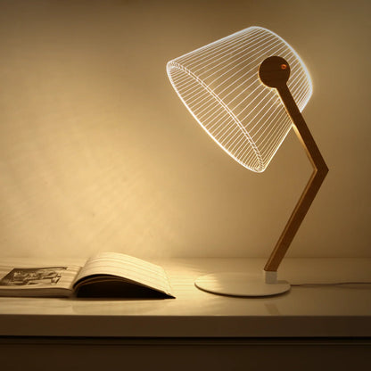 Wood & White Ziggi Led Lamp
