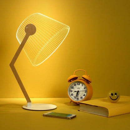 Wood & White Ziggi Led Lamp
