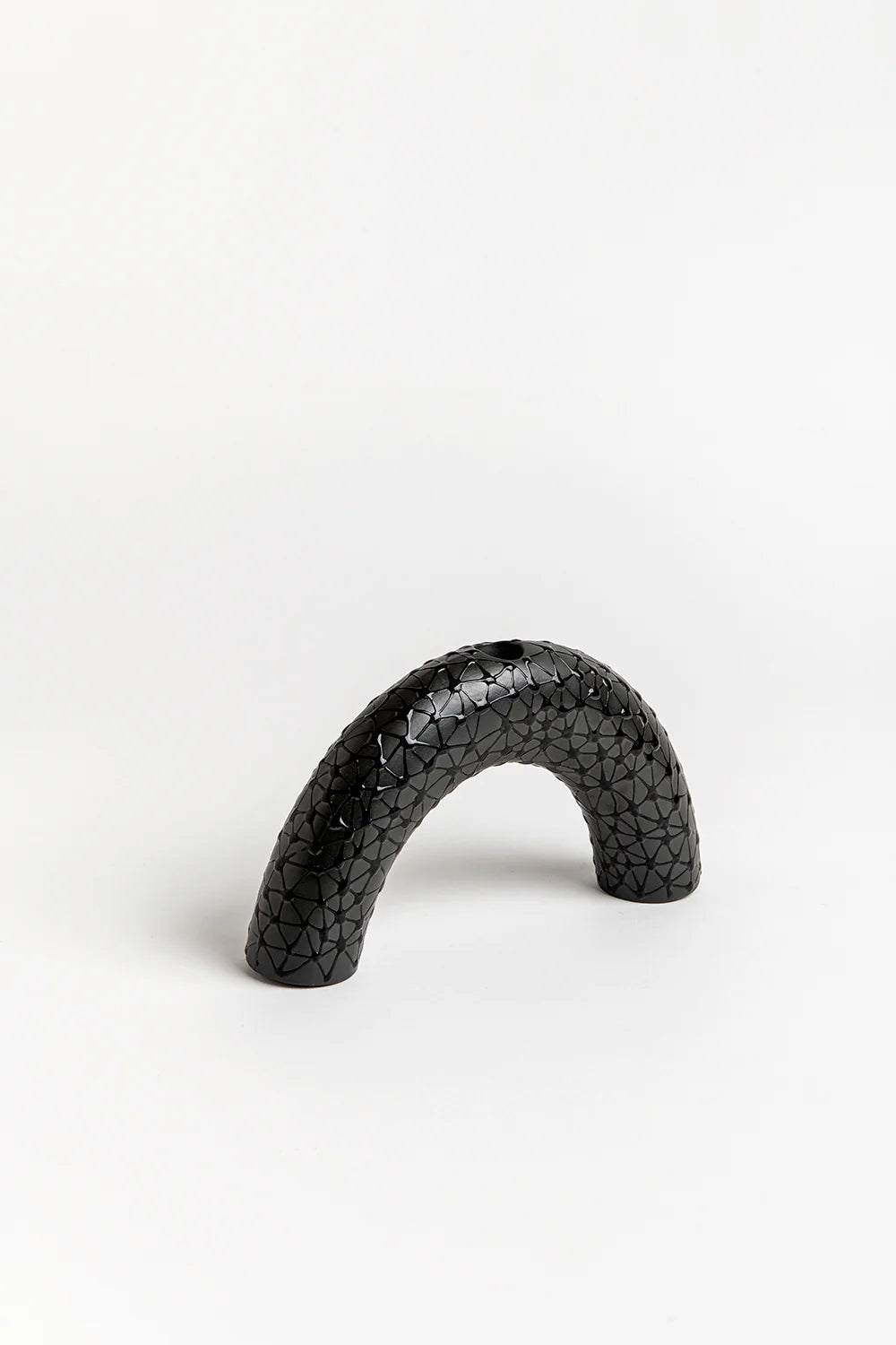 Candle Holder | Black with Black Stars