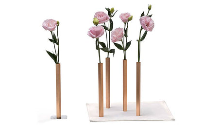 Magnetic Vase - Set of 5 Vases: Silver