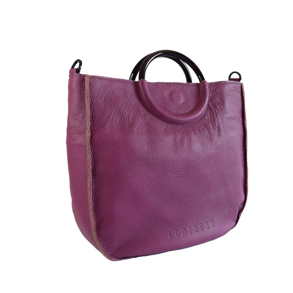 TALI – Handmade Leather Crossbody Bag – Purple