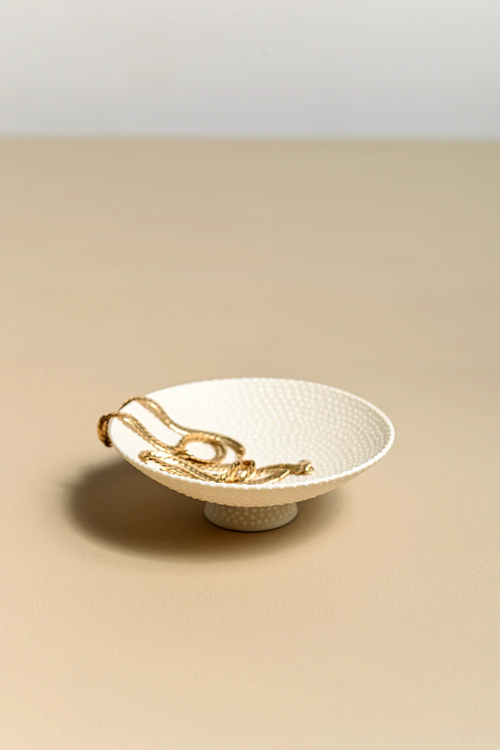 Mini Bowl | White with White Dots