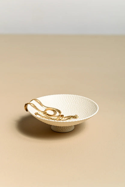 Mini Bowl | White with White Dots