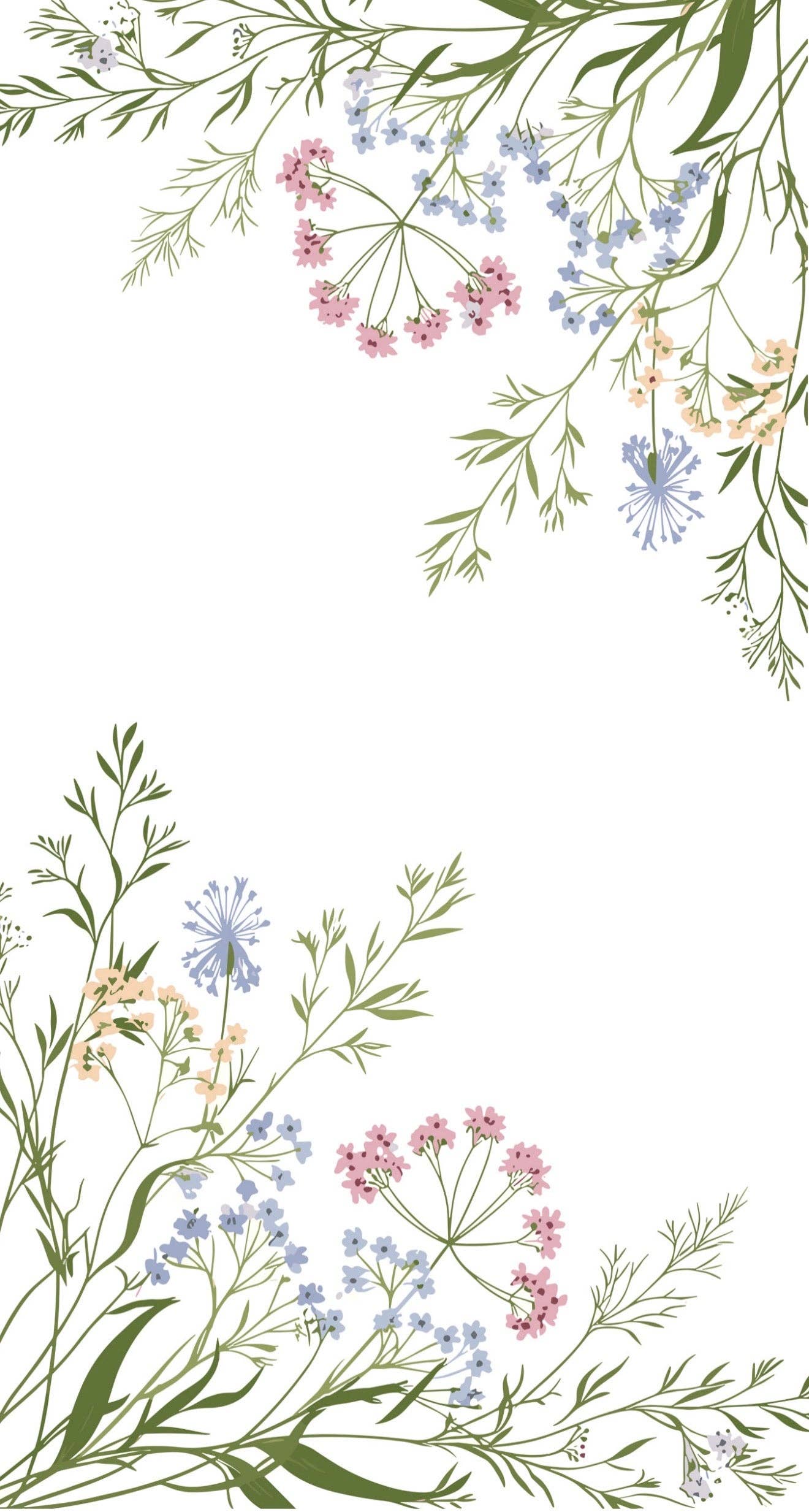 Delicate Wildflower - Printed Guest Towel
