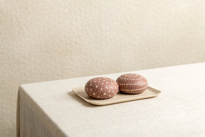 Salt and Pepper Shakers | Pine Green with Beige Spiral and Stars