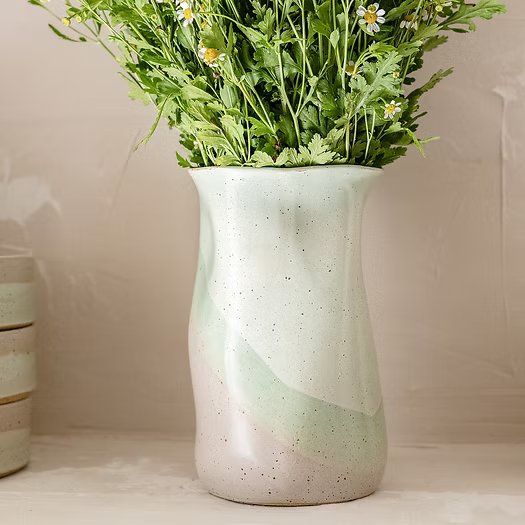 Large Ceramic Vase Quiet Flow - Dead Sea