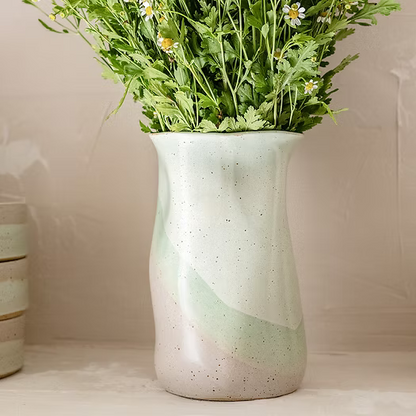 Large Ceramic Vase Quiet Flow - Dead Sea