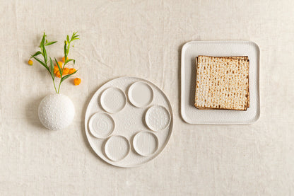 Full Seder Plate | White and Nature Colors