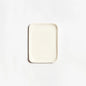 Mini Square Serving plate | White with White Ladder Stripes