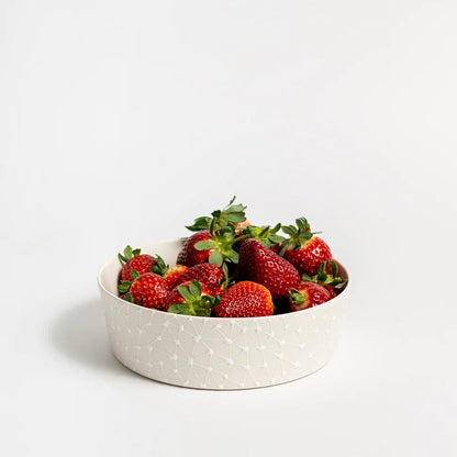 Serving Salad Bowl | White with White Stars