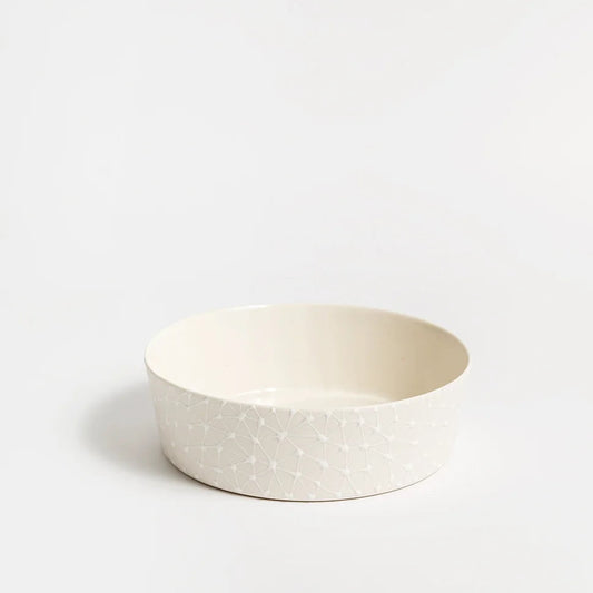 Serving Salad Bowl | White with White Stars