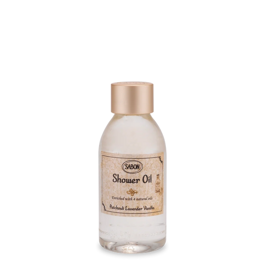 Mini Shower Oil Patchouli Lavender Vanilla 3.5 oz (100mL)