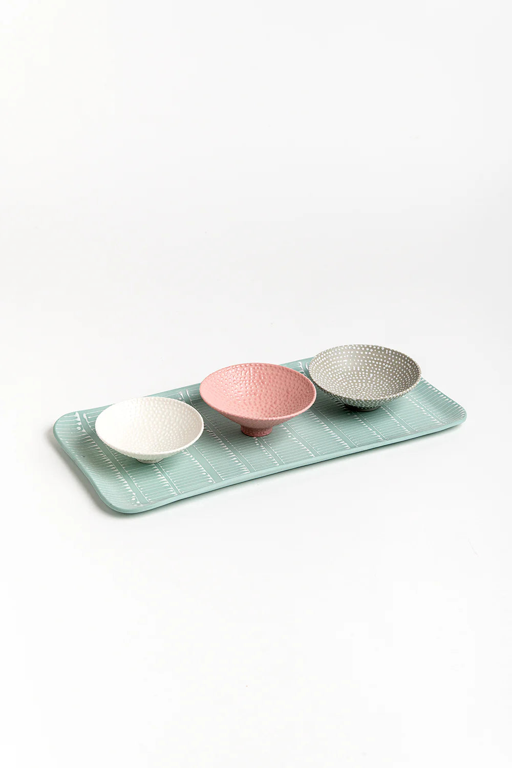 Mini Bowl | White with White Dots