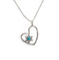 Star of David in a Heart with Turquoise Necklace