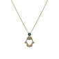 Hamsa with Heart and Stone Necklace