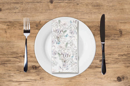 Winter Plush Floral  - Printed Guest Towel