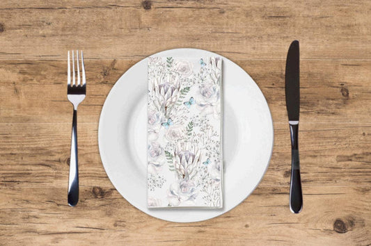 Winter Plush Floral  - Printed Guest Towel