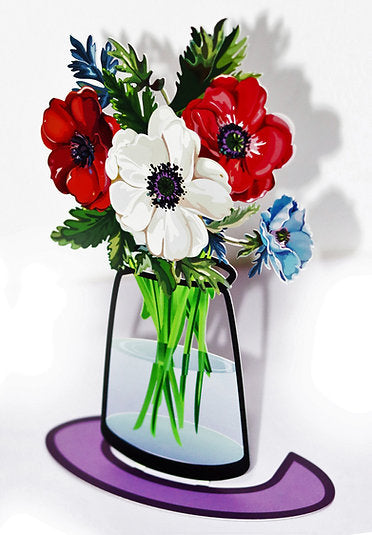 Tall Anemone Bouquet in a Water Pitcher