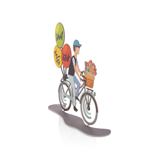 Cyclist Delivering Blessings