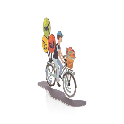 Cyclist Delivering Blessings