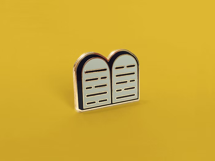 Stone Tablets Enamel Pin