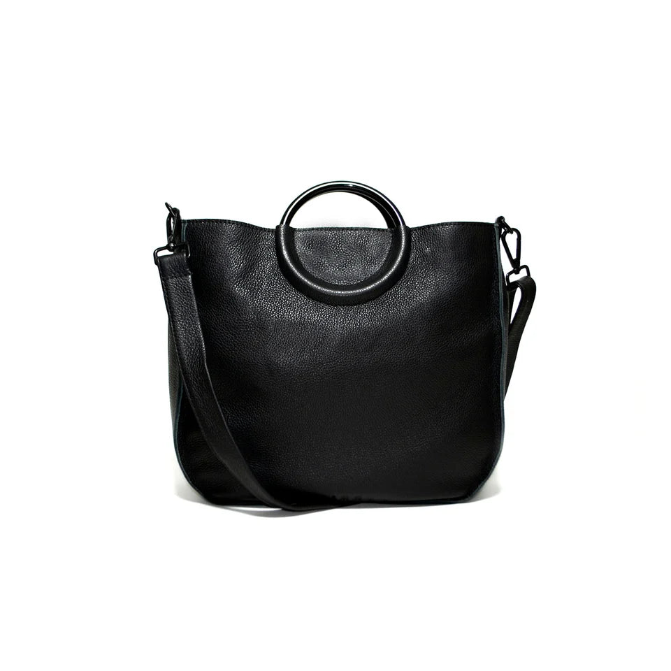 TALI – Handmade Leather Crossbody Bag - Black
