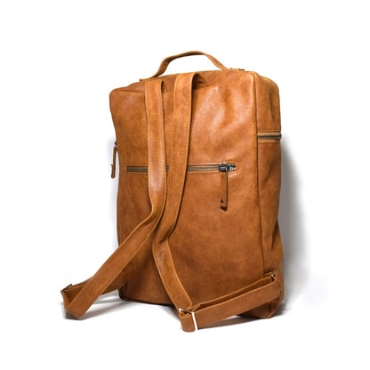 ALICE – Handmade Leather Backpack – Camel